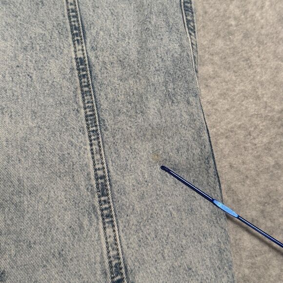 Free People High Rise Button Fly Tapered Jean Light Wash Distressed Look Size 27 - Picture 11 of 13